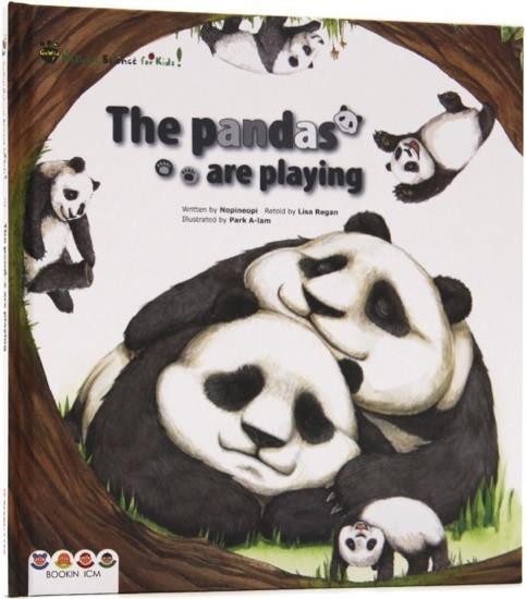 The pandas are playing